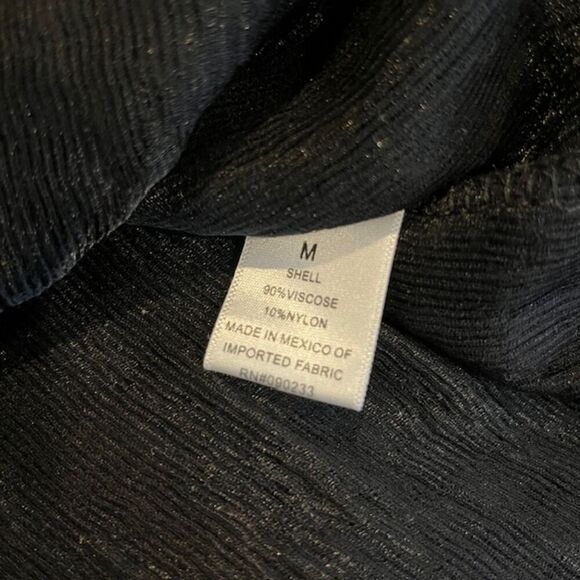 Kendall & Kylie Tie Spaghetti Strap Super Stretch Bodycon Black Dress Size Med - Picture 6 of 10